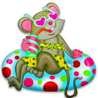 a cute summer mouse